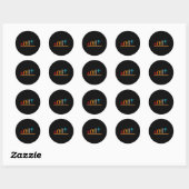 Sticker Rond Kickboxing Evolution Kickboxer Karate Boxing Mma (Feuille)