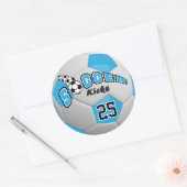 Sticker Rond Kicks de foot | Bleu bébé (Enveloppe)