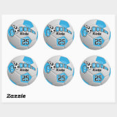 Sticker Rond Kicks de foot | Bleu bébé (Feuille)