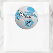 Sticker Rond Kicks de foot | Bleu bébé (Sac)