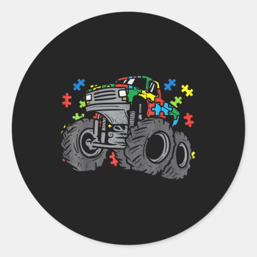 Sticker Rond Kid Monster Truck (Devant)