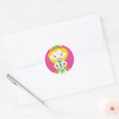 Sticker Rond KIDLETS :: Danseur irlandais blonde (Enveloppe)