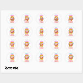 Sticker Rond Kids Emotion Featuring Excited (Feuille)