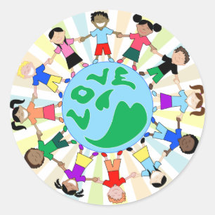 Sticker Rond KidsLoveGlobe