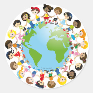 Sticker Rond Kidz du monde