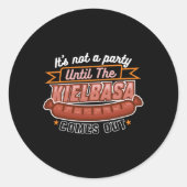 Sticker Rond Kielbasa Pologne Viande Saucisson Nourriture Lover (Devant)