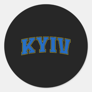 Sticker Rond Kiev Amoureux de l'Ukraine Patriotique Fier Ukrain