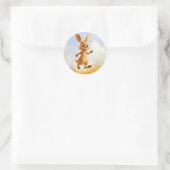 Sticker Rond Kiki le lapin (Sac)