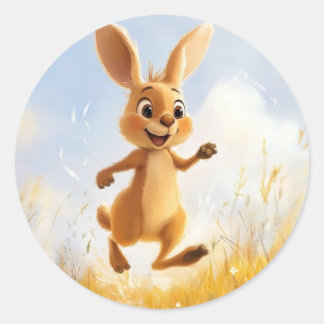 Sticker Rond Kiki le lapin