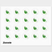 Sticker Rond Kiko Green (Feuille)