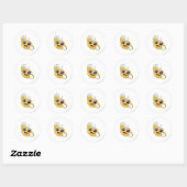 Sticker Rond Kiko Jaune (Feuille)