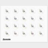 Sticker Rond Kiko White (Feuille)