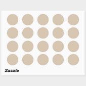 Sticker Rond Kilim Beige Solide Couleur (Feuille)