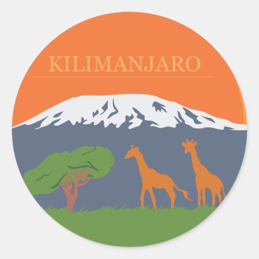 Sticker Rond Kilimanjaro (Devant)