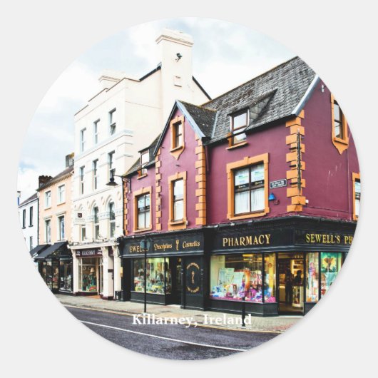 Sticker Rond Killarney, Irlande, paysage urbain (Devant)