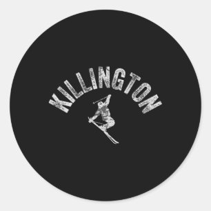 Sticker Rond Killington Ski Ski vintage Vermont Skieur cool V