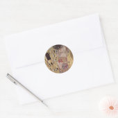Sticker Rond Kilmt : "Le baiser" (Enveloppe)