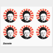 Sticker Rond Kim Jong Il (Feuille)