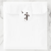 Sticker Rond Kim Jong Un - Rocket Man (Sac)