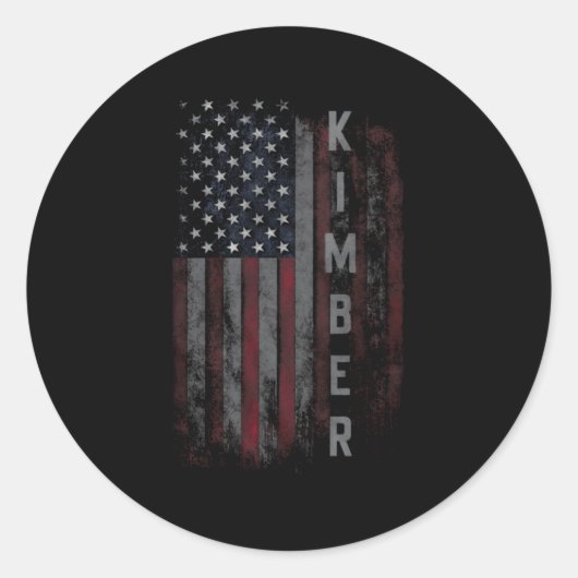 Sticker Rond Kimber Family - Drapeau américain (Devant)