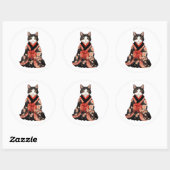 Sticker Rond Kimono Cat (Feuille)