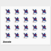 STICKER ROND KINDA' COMME UNE PINHETE (Feuille)
