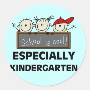 Sticker Rond Kindergarten School est Cool Tshirts et cadeaux