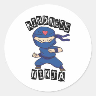 Sticker Rond Kindness Ninja