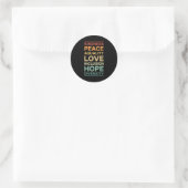 Sticker Rond Kindness Peace Equality Love Inclusion Hope Divers (Sac)