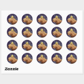 Sticker Rond King Capybara (Feuille)