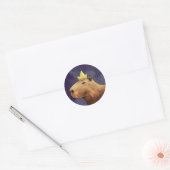 Sticker Rond King Capybara (Enveloppe)