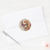Sticker Rond King Charles Cavalier  (Enveloppe)