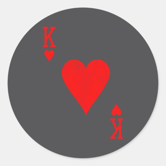 Sticker Rond King Of Hearts Matching Couple Saint Valentine's D (Devant)