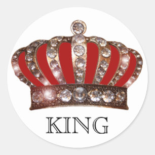 Sticker Rond "KING" (peut personnaliser)