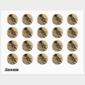 Sticker Rond Kingfisher par carte postale (Feuille)