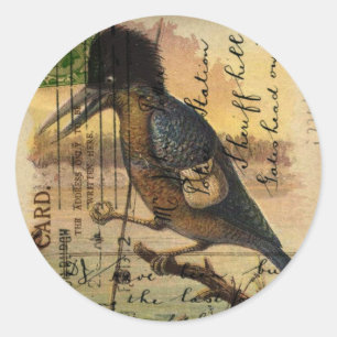 Sticker Rond Kingfisher par carte postale