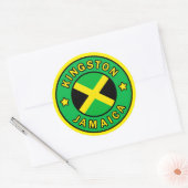 Sticker Rond Kingston Jamaïque (Enveloppe)