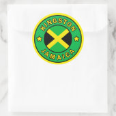 Sticker Rond Kingston Jamaïque (Sac)