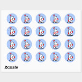 Sticker Rond KiniArt Canadian Westie (Feuille)