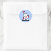 Sticker Rond KiniArt Canadian Westie (Sac)
