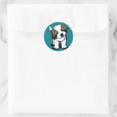 Sticker Rond KiniArt Saint Bernard (Sac)