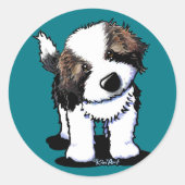 Sticker Rond KiniArt Saint Bernard (Devant)