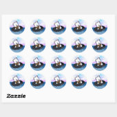 Sticker Rond KiniArt Westie Terrier (Feuille)