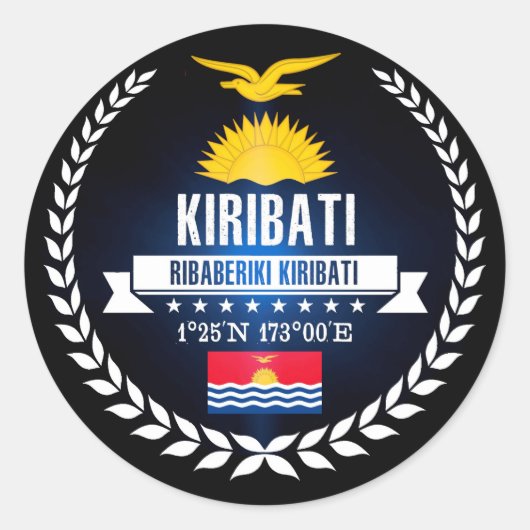 Sticker Rond Kiribati (Devant)