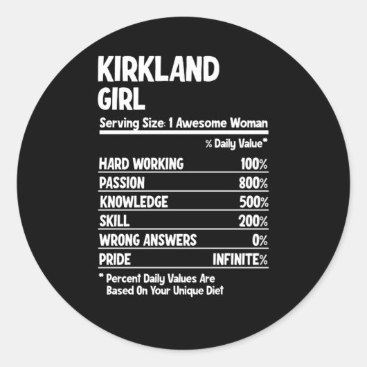 Sticker Rond Kirkland (Devant)