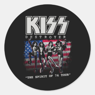 Sticker Rond Kiss Destroyer L'Esprit De '76