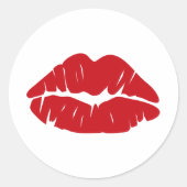 Sticker Rond Kiss Love Kisses Small (Devant)