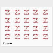 Sticker Rond Kiss Me I'm A Harmonica Player (Feuille)