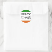 STICKER ROND KISS ME, JE SUIS IRLANDAIS (Sac)