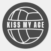 Sticker Rond Kiss my Ace (Devant)
